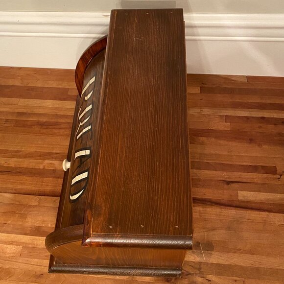 Vintage Wooden Roll Top Bread Box - Picture 4 of 8